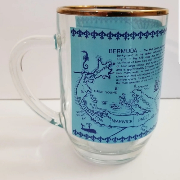 Vintage Bermuda Island Glass Mug - Picture 3 of 5